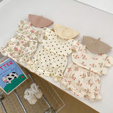 2 Pc Baby Girl Spring Rabbit Tee Short Set