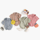 Baby Boy Plaid Polo Bodysuit