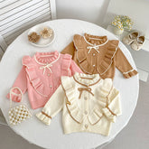 Baby Girl Ruffle Knit Cardigan Sweater
