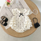 Baby Girl Cotton Ruffle Polka Dot Bodysuit