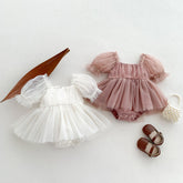 Baby Girl Bubble Sleeve Tulle Dress