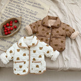 Baby Fleece Lined Cotton Bear Jacket