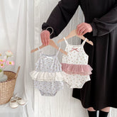 Baby Girl Ditsy Floral Ribbed Tutu Bodysuit