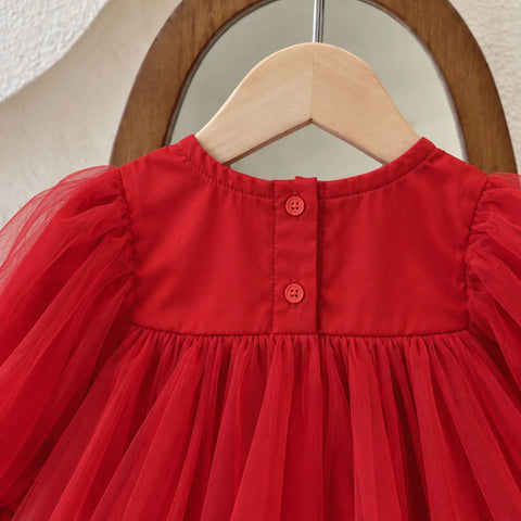 Baby Girl Tulle Bow Bodysuit Dress