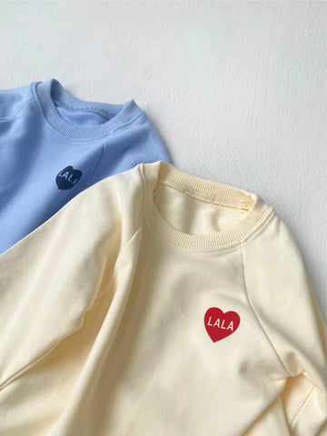 Baby Girl Heart Patch Fleece Bubble Romper