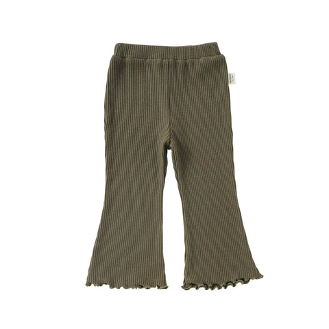 Girls Ribbed Flare Pants