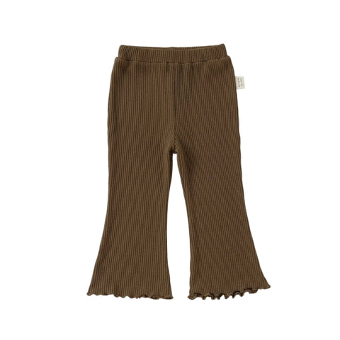 Girls Ribbed Flare Pants