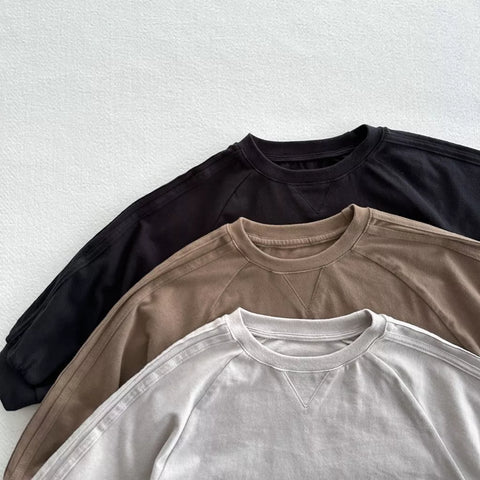 Baby Casual Monotone Stripes Pullover Shirt