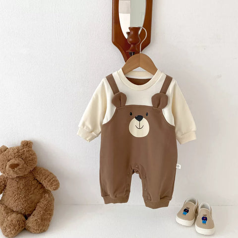 Baby 2 in 1 Faux Bear Overall Romper