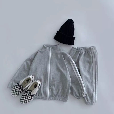 2 Pc Boy Stripe Tracksuit Set