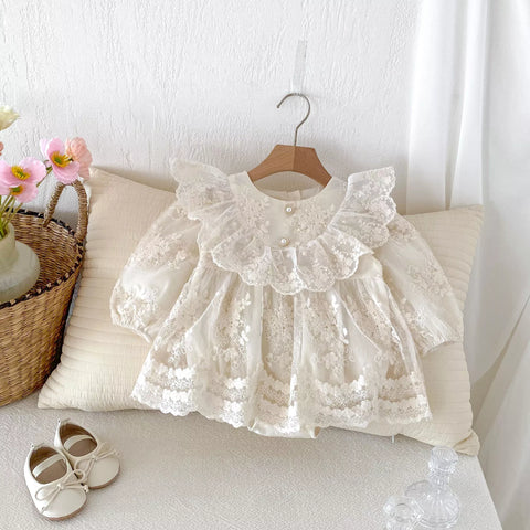 Baby Girl Scallop Lace Dress