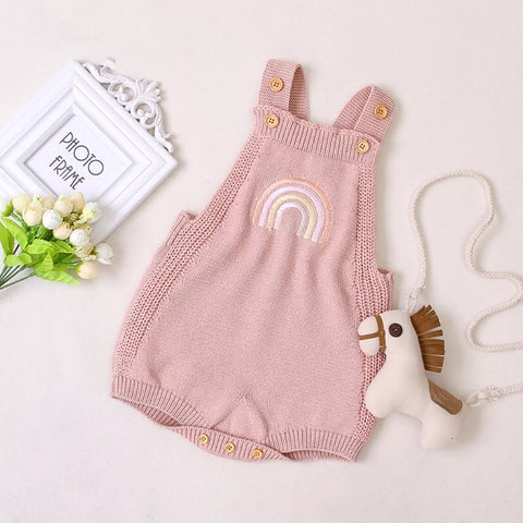 Baby Girl Knit Rainbow Bodysuit