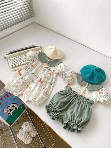 Baby Girl Little Fox Romper