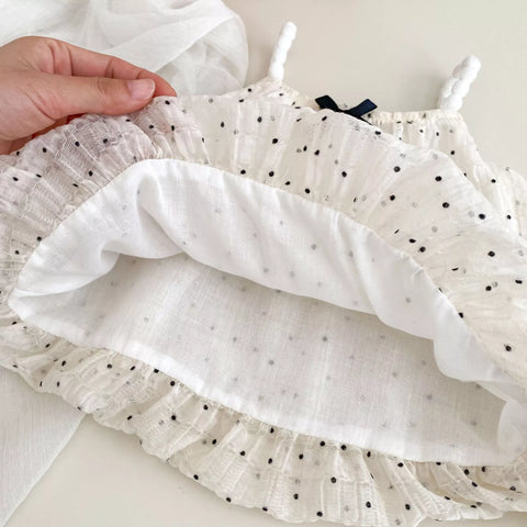 2 Pc Baby Girl Polka Dot Bubble Cami & Shorts Set