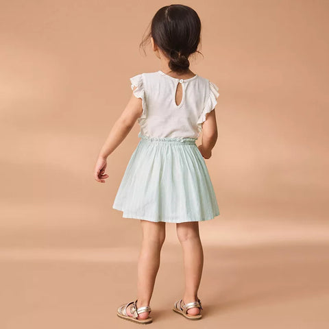Girls Unicorn Summer Flutter Sleeve Dress