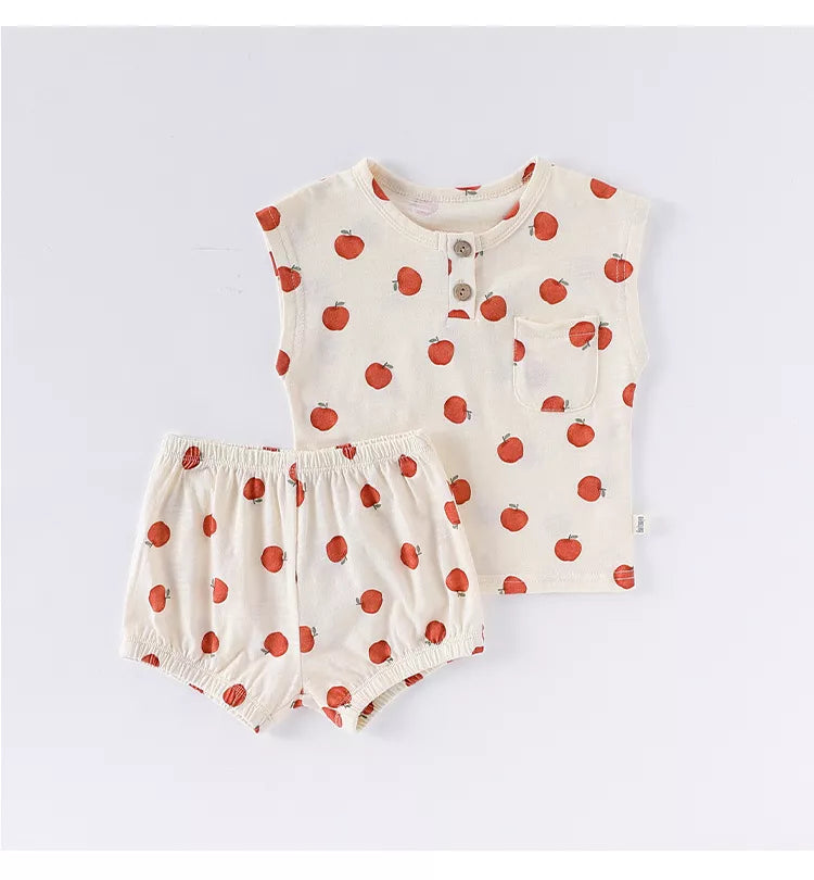 2 Pc Baby Boy Sleeveless Summer Tank & Shorts Set