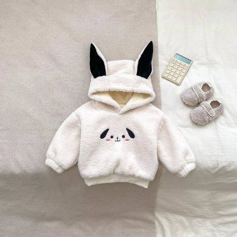 Baby Thick Fleece Rabbit Hoodie and Leggings Set