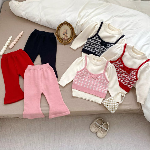 2 Pc Baby Girl Cami Overlay Shirt w/ Pants Set