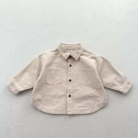 Boys Cotton Double Pocket Shirt