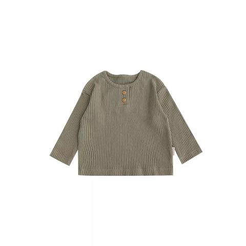 2 Pc Baby Boy Waffle Shirt w/ Corduroy Pants