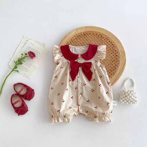 Baby Girl Mini Cherries Short Romper