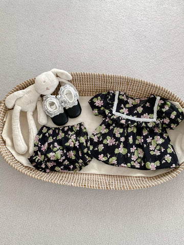 Baby Girl Summer Floral Bodysuit Or 2 Pc Set