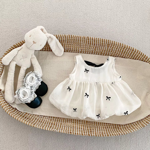 2 Pc Girls Bow Bubble Shirt and Shorts Set
