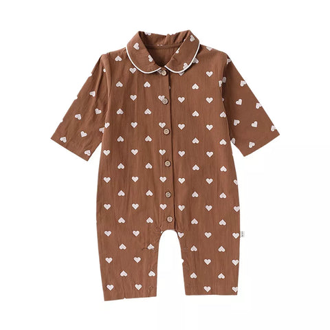 Unisex Baby Hearts Print Pajamas