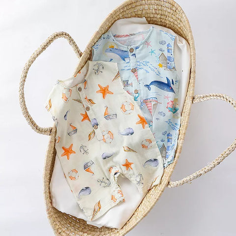 Baby Boy Sea Animals Onesie Rompers