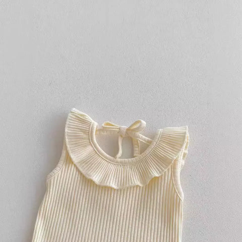 2 Pc Baby Girl Ruffle Shirt w/ Tiered Bloomer Skirt
