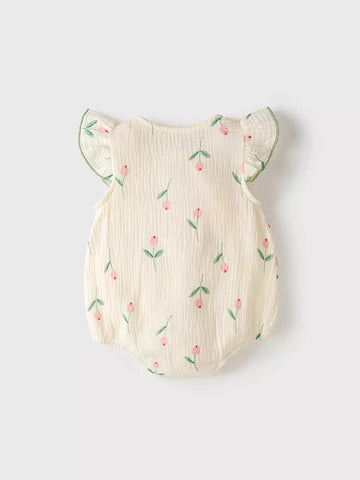 2 Pc Baby Girl Tulip Bodysuit with Hat