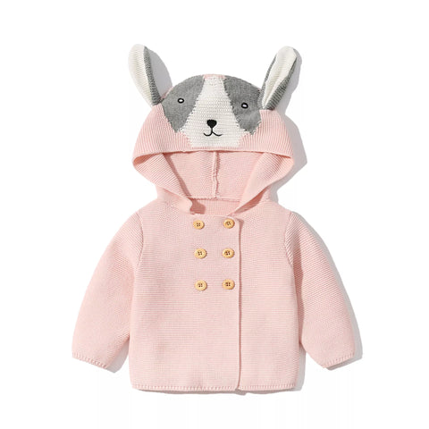 Unisex Baby Pup Ears Sweater Jacket