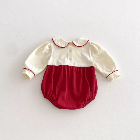 Baby Girl Peter Pan Piping Detail Bodysuit