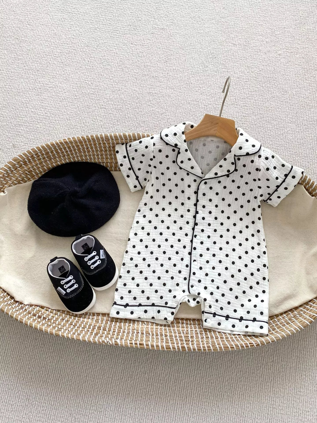 Unisex Baby Print Short Pajamas Onesie Romper