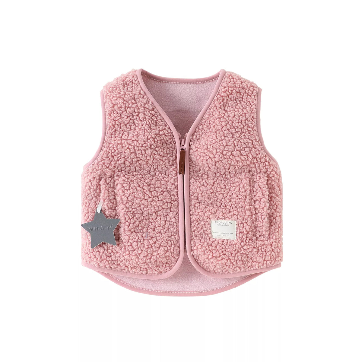 Unisex Baby Fleece V-Neck Vest Zip up