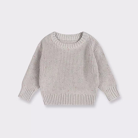 Unisex Baby Speckled Knit Crewneck Sweater
