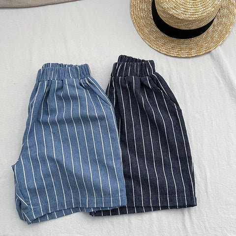 Boys Vertical Stripe Shorts