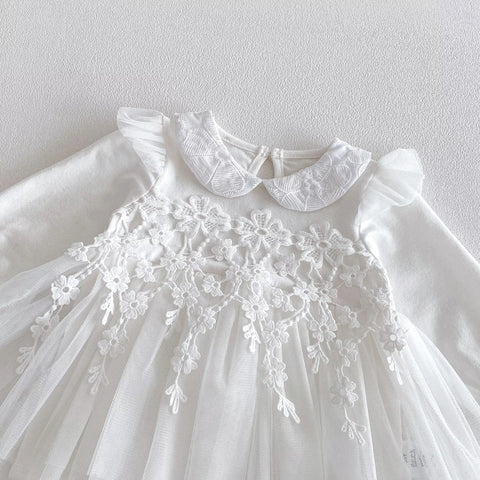 Baby Girl Flower Pattern Tulle Dress