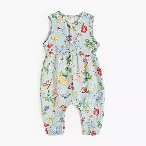 Baby Girl Sleeveless Floral Romper Jumpsuit
