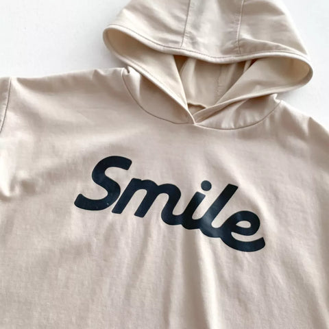 2 Pc Boys Smile Hooded Tee & Shorts Set