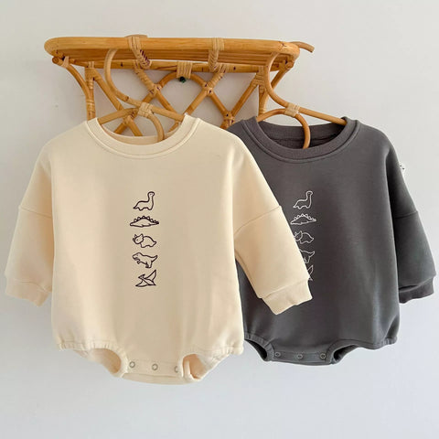 Baby Boy Dinosaur Print Pullover Bodysuit