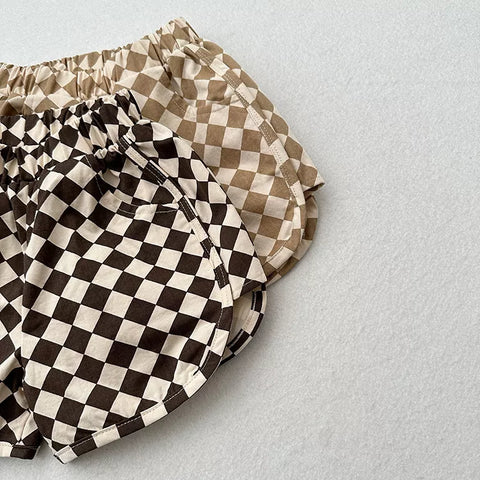 Boys Checker Pattern Shorts