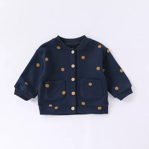 2 Pc Baby Print Cardigan Sweater Set