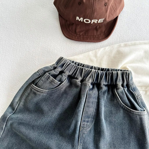 Unisex Kids Denim Barrel Jeans