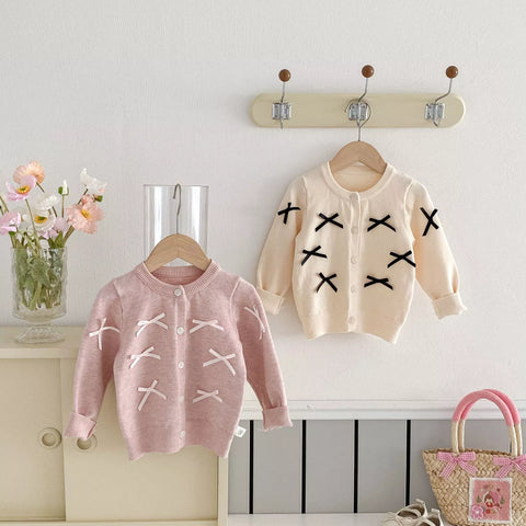 Baby Girl Bow Cardigan Sweater