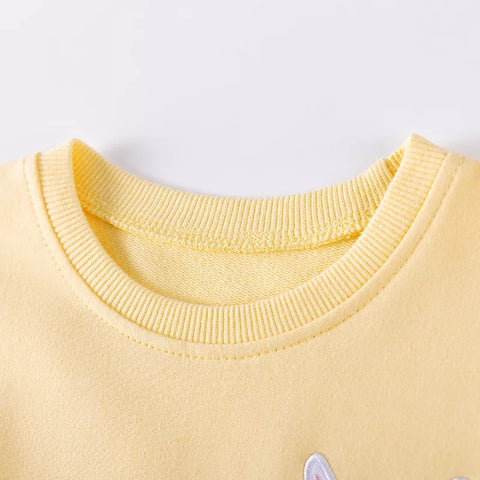 Girls Bunny Crest Mesh Dress Sweatshirt