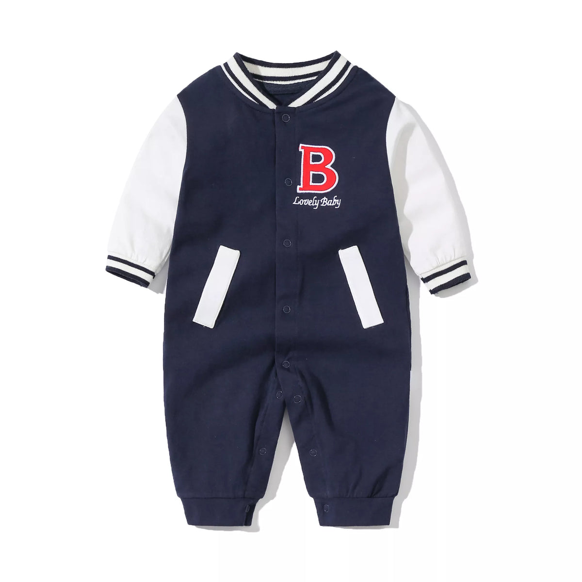 Baby Boy Varsity Letterman Romper