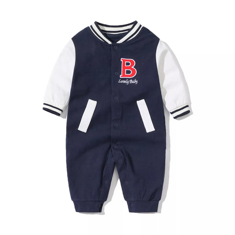 Baby Boy Varsity Letterman Romper