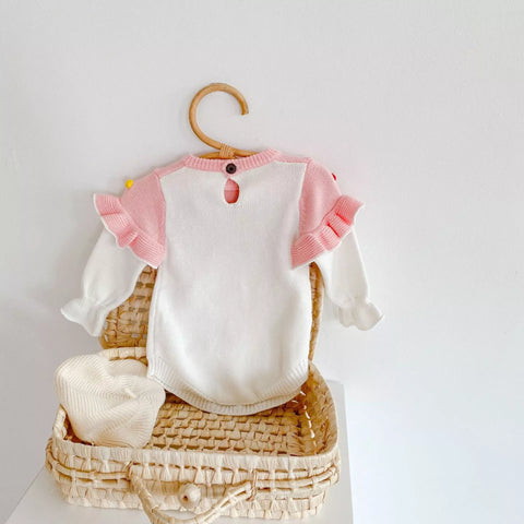 Baby Girl Knit Sprinkle Cupcake Sweater Bodysuit