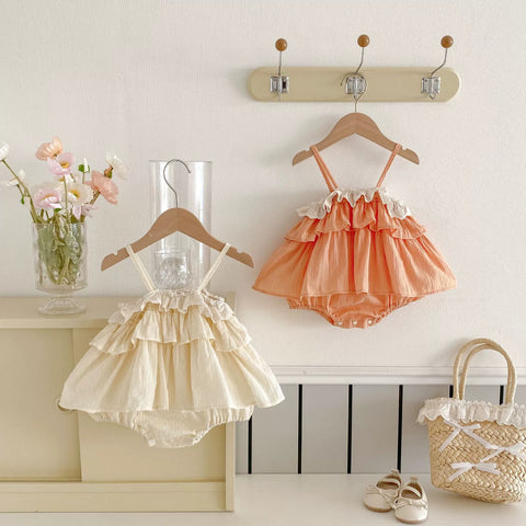 Baby Girl Tiered Ruffle Bodysuit Dress